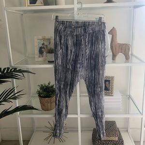 Blue high waist free people drawstring harem pants